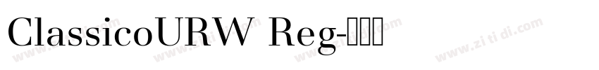 ClassicoURW Reg字体转换
